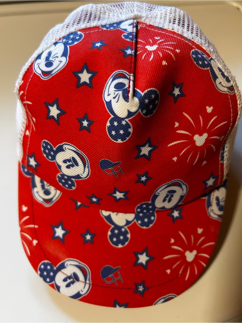 Kids Red Mickey  Mouse Mesh-Back Trucker Hat